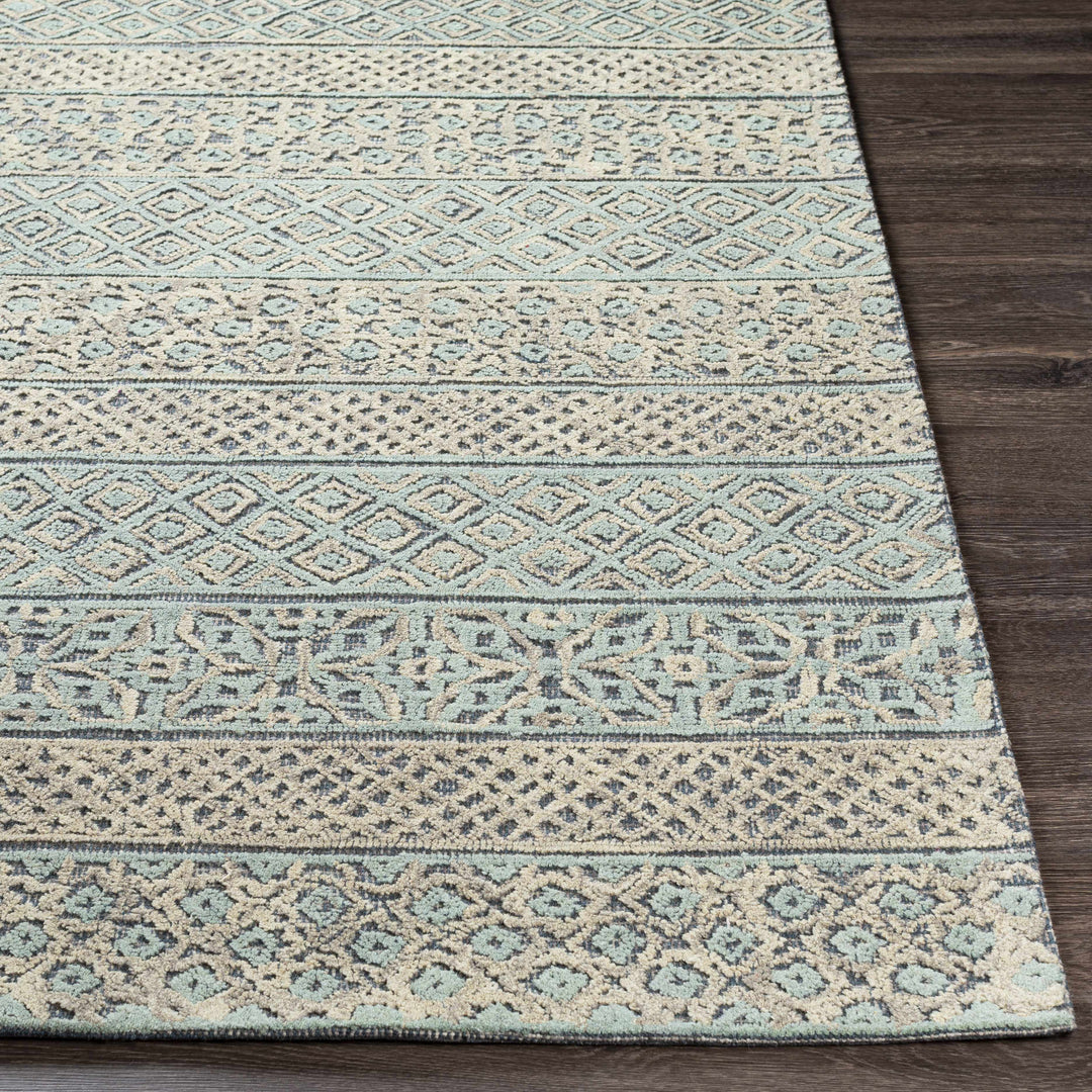 Byron Traditional Style Beige And Green Hand Tufted Area Rug