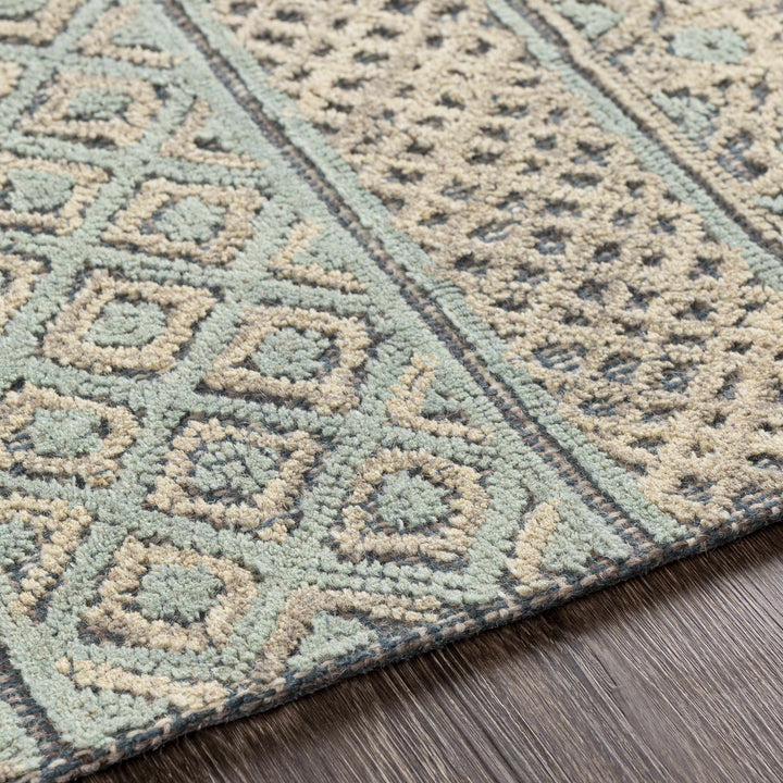 Byron Traditional Style Beige And Green Hand Tufted Area Rug