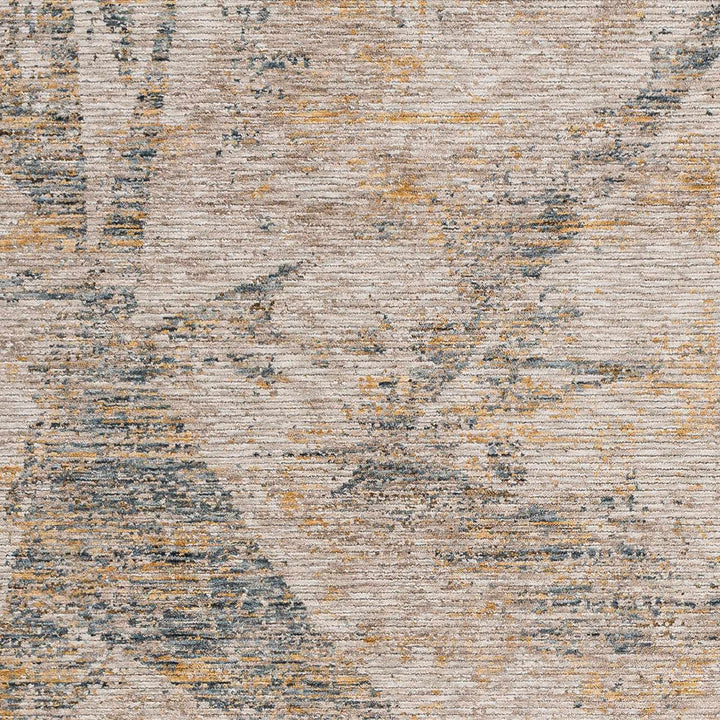 Cadao Modern Abstract Design Tan And Blue Area Rug - The Rug Decor