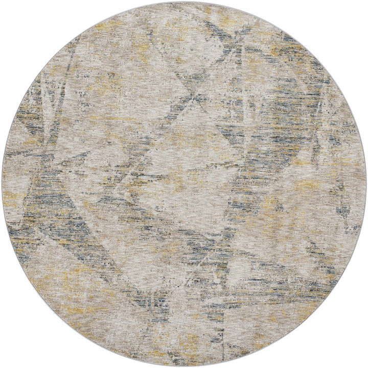 Cadao Modern Abstract Design Tan And Blue Area Rug - The Rug Decor