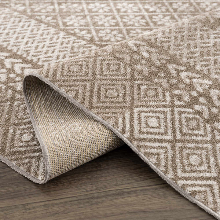 Caditaan Traditional Style Cream Machine Woven Washable Rug - The Rug Decor
