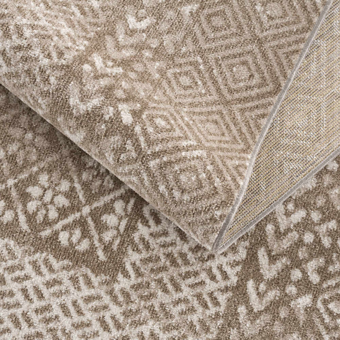 Caditaan Traditional Style Cream Machine Woven Washable Rug - The Rug Decor