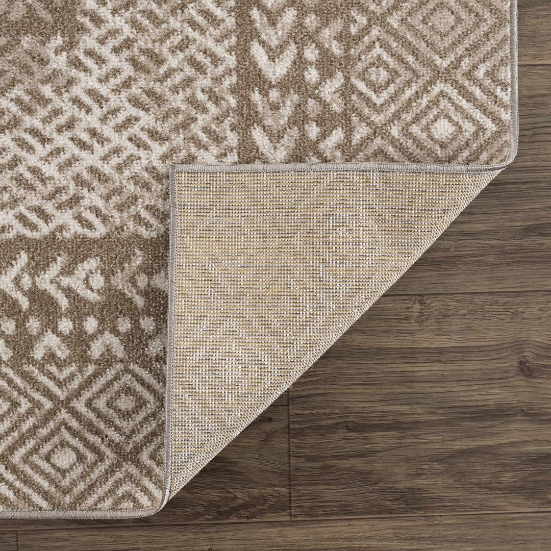 Caditaan Traditional Style Cream Machine Woven Washable Rug - The Rug Decor