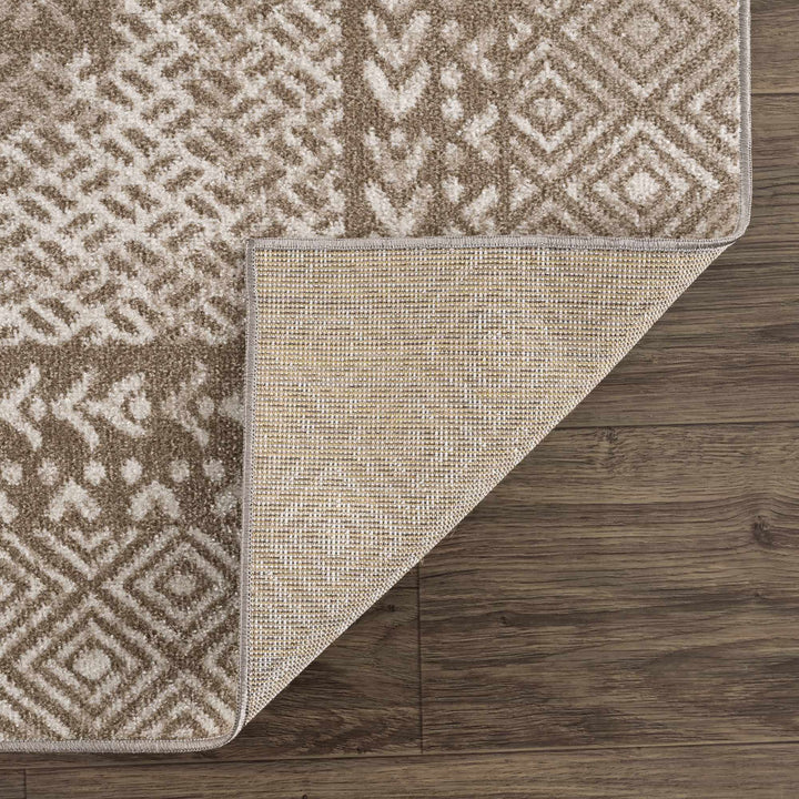 Caditaan Traditional Style Cream Machine Woven Washable Rug - The Rug Decor