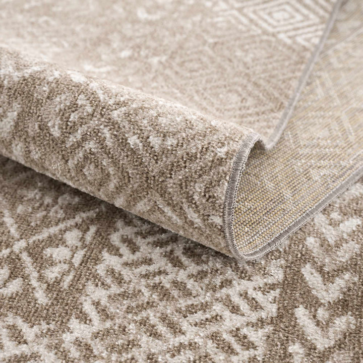 Caditaan Traditional Style Cream Machine Woven Washable Rug - The Rug Decor