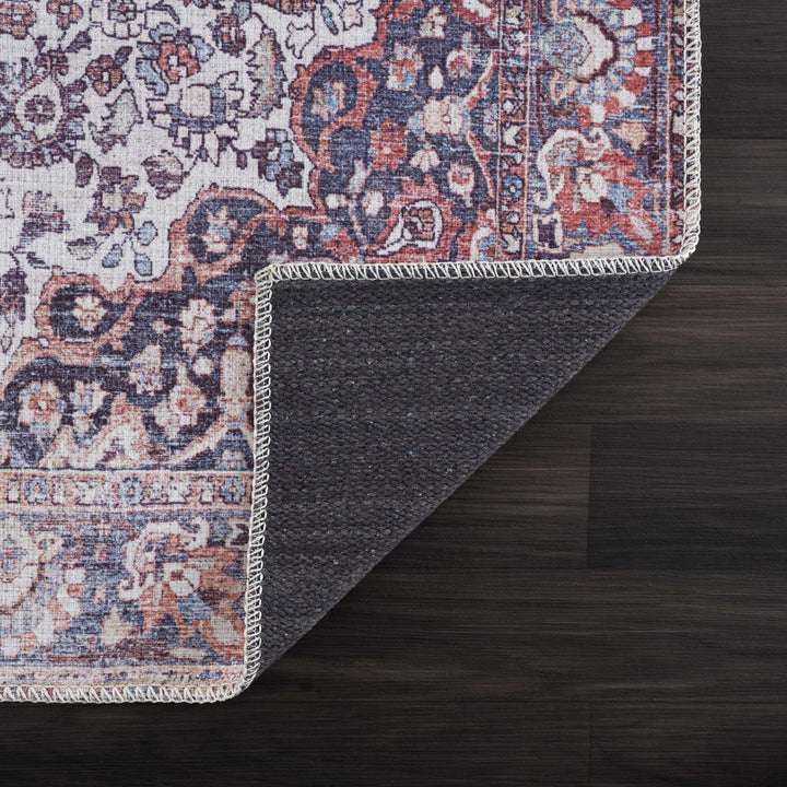 Cael Traditional Purple And Gray Washable Rug - The Rug Decor