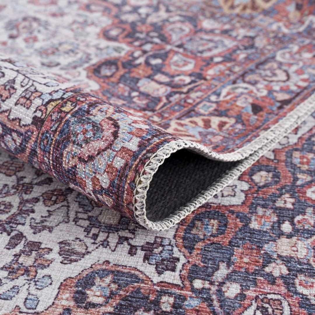 Cael Traditional Purple And Gray Washable Rug - The Rug Decor