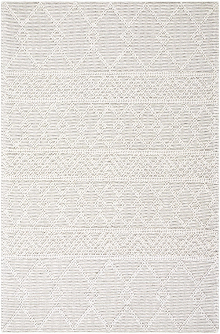Caelum White Modern Geometrical Design Wool-Blend Rug - The Rug Decor