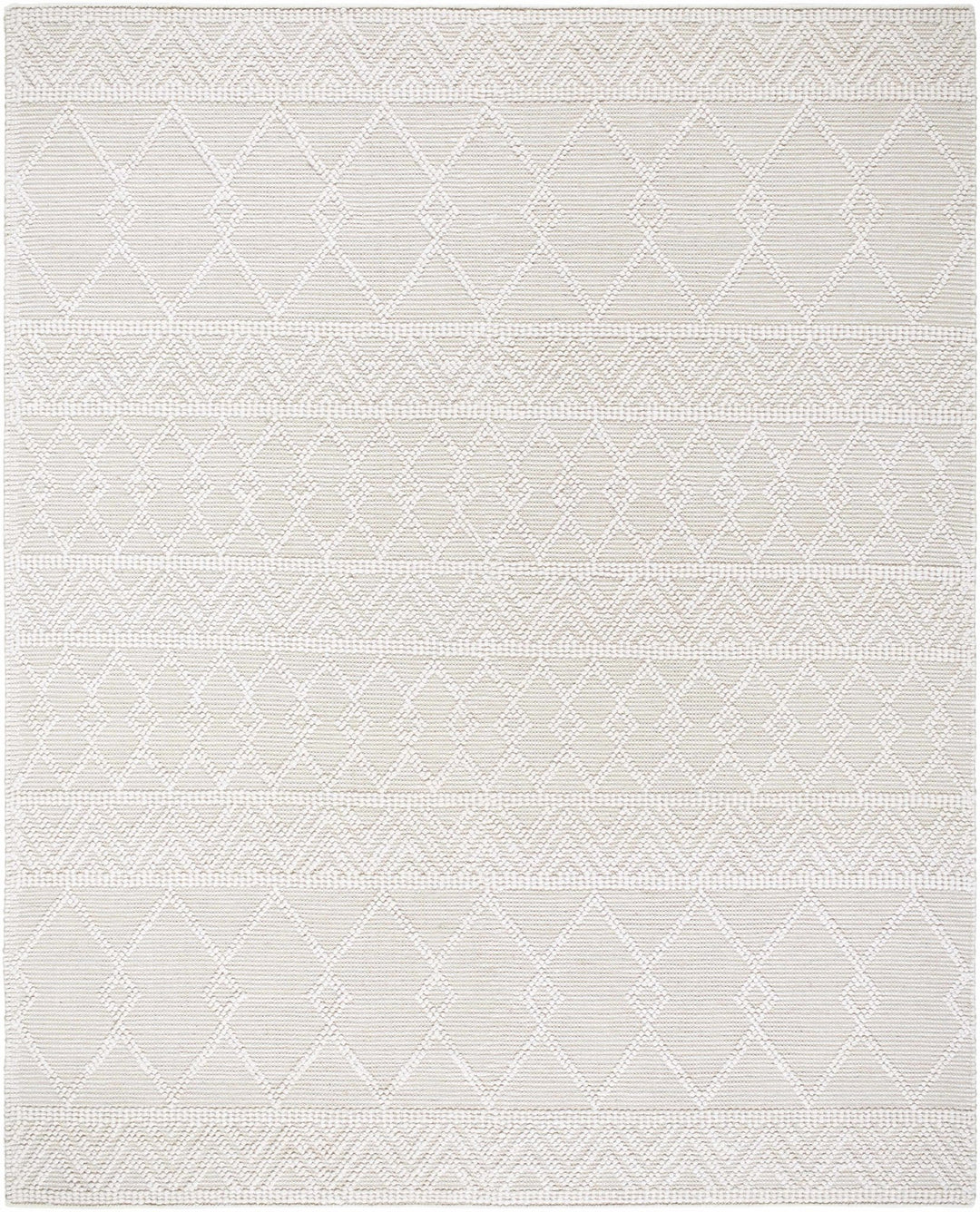 Caelum White Modern Geometrical Design Wool-Blend Rug - The Rug Decor