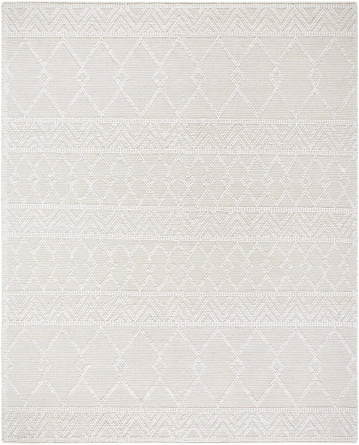 Caelum White Modern Geometrical Design Wool-Blend Rug - The Rug Decor