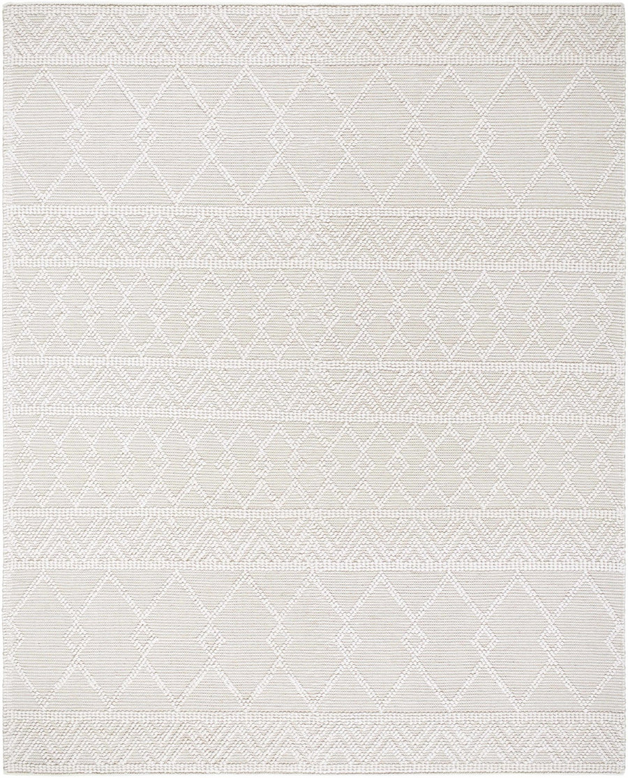 Caelum White Modern Geometrical Design Wool-Blend Rug - The Rug Decor