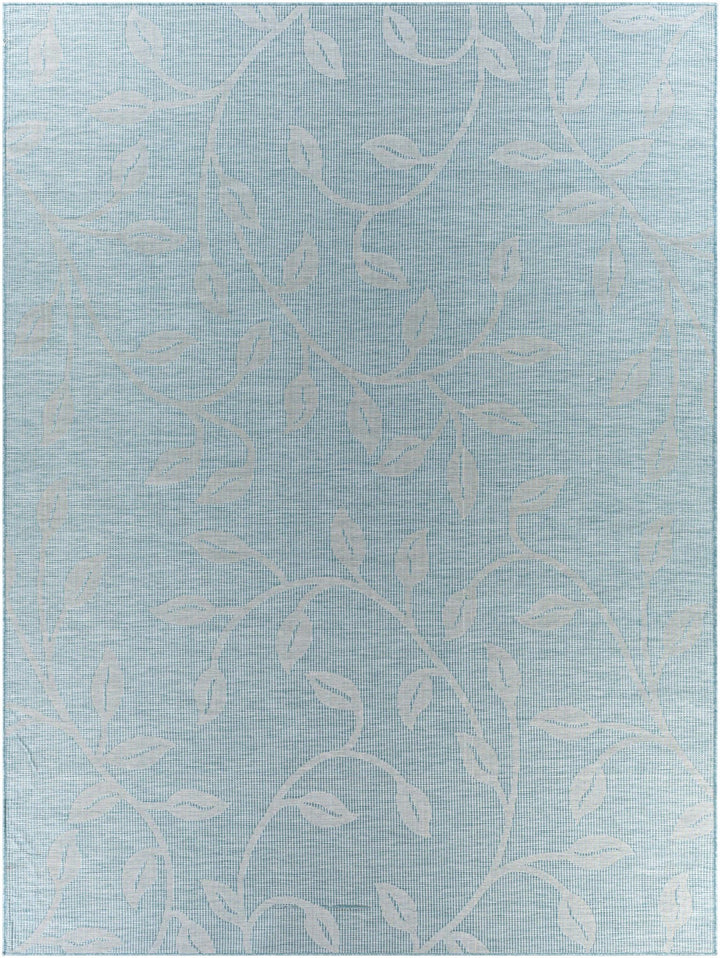 Cairnlea Modern Botanical Design Blue Outdoor Area Rug - The Rug Decor