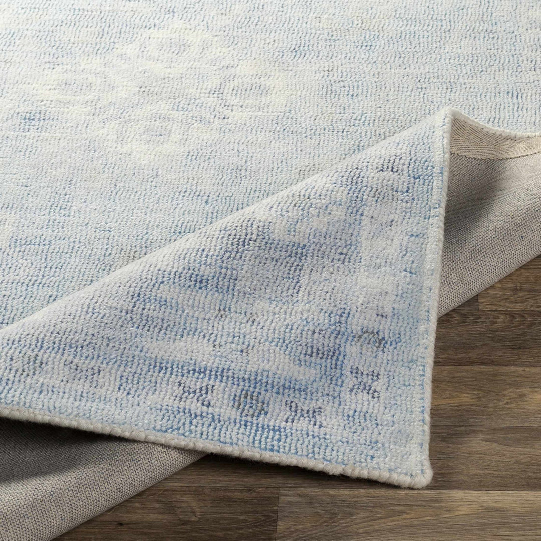 Calderbank Style Sky Blue Wool - Blend Area Rug - The Rug Decor