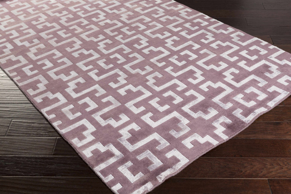 Calhoun Contemporary Style Purple Hand Knotted Wool Area Rug - The Rug Decor