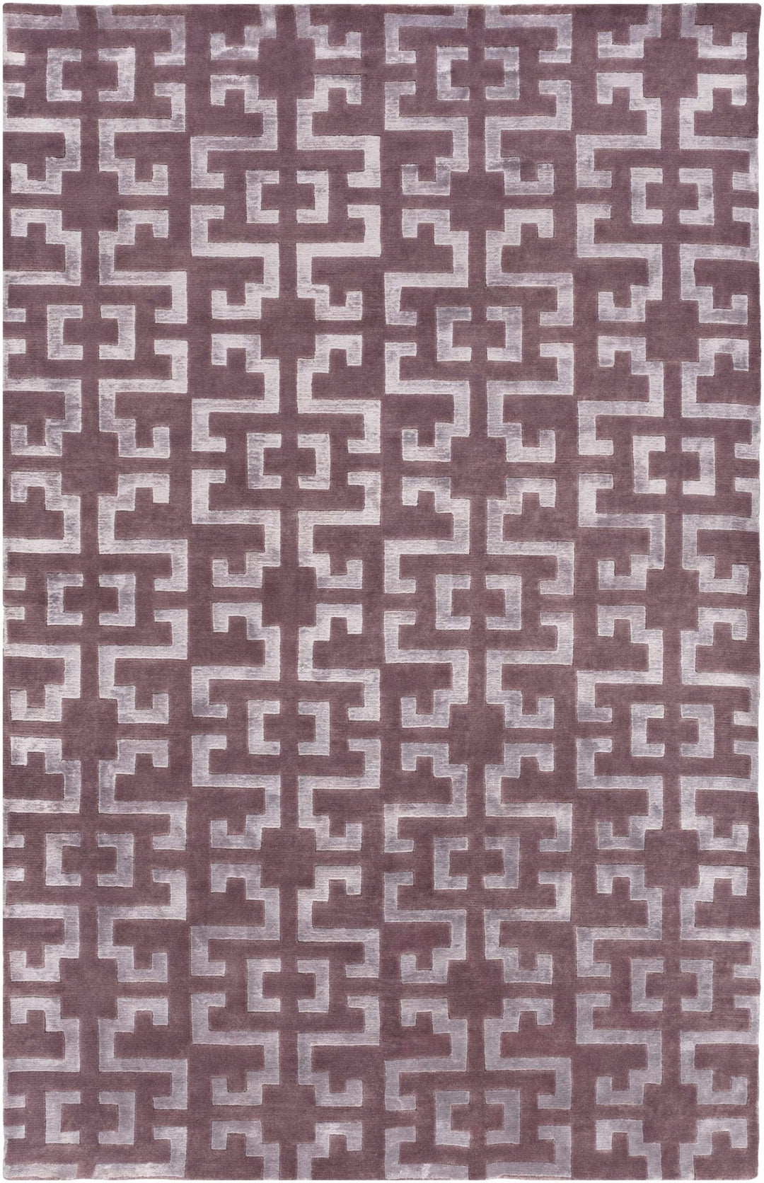 Calhoun Contemporary Style Purple Hand Knotted Wool Area Rug - The Rug Decor