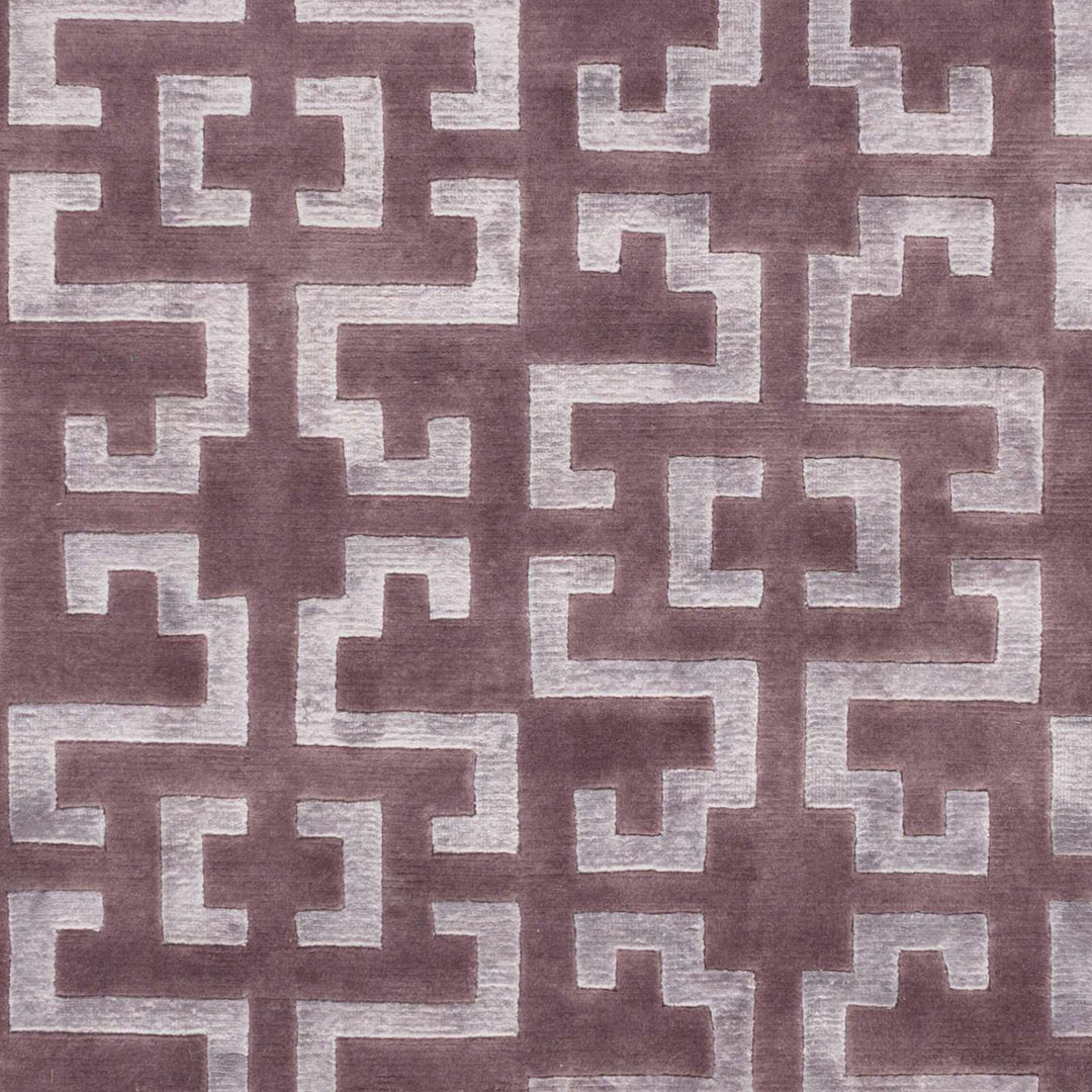 Calhoun Contemporary Style Purple Hand Knotted Wool Area Rug - The Rug Decor