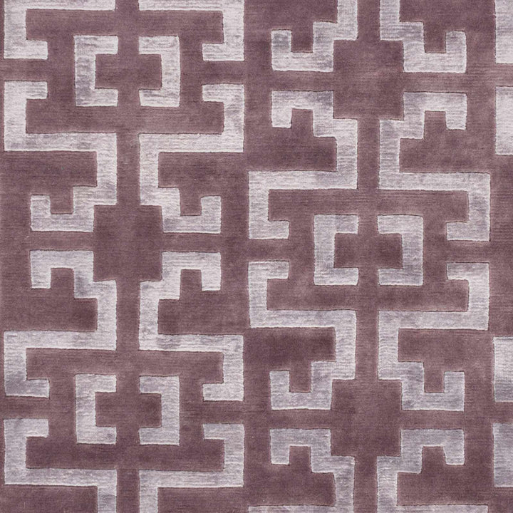 Calhoun Contemporary Style Purple Hand Knotted Wool Area Rug - The Rug Decor