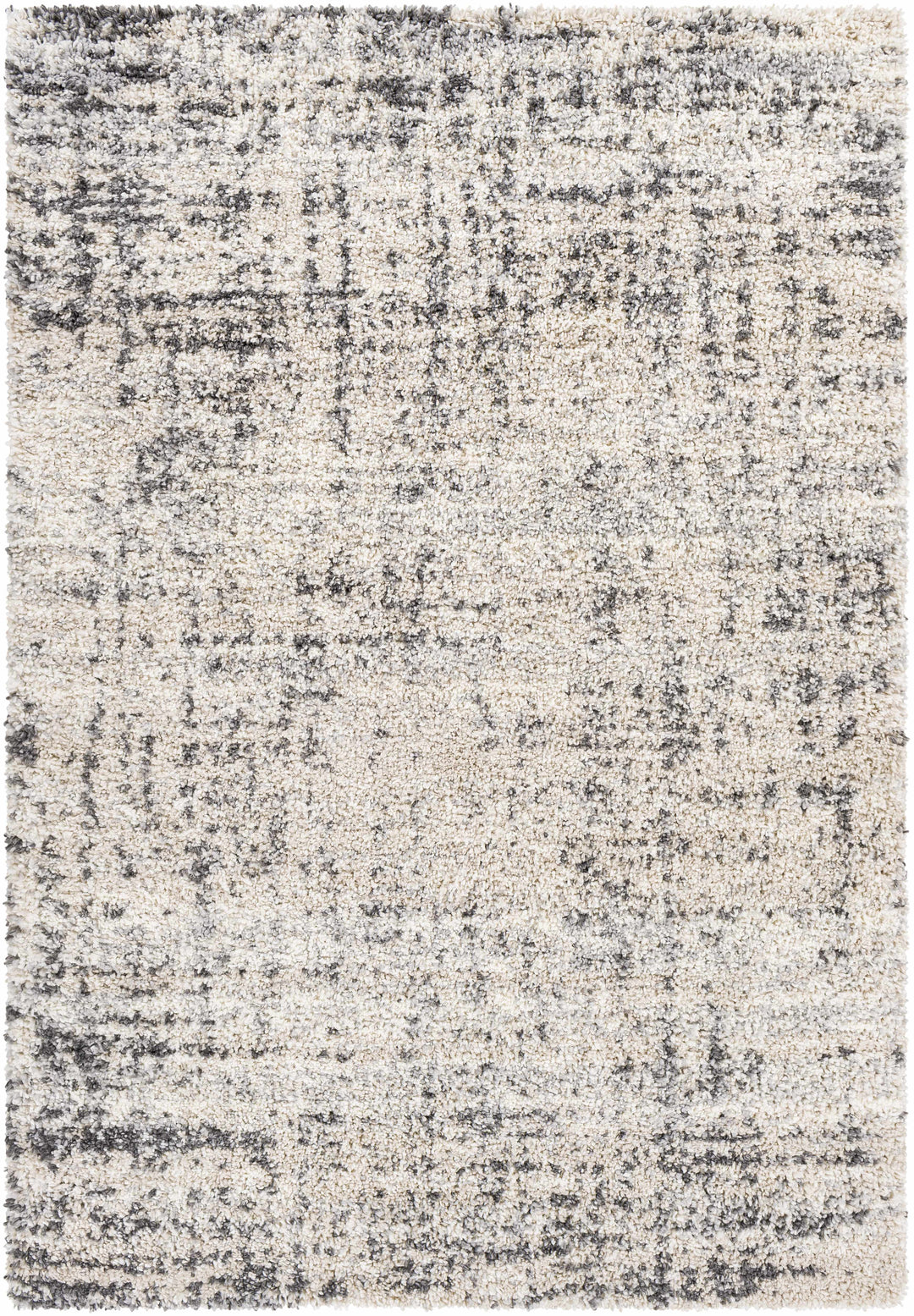 Calsib Ivory And gray Modern Abstract Design Area Rug