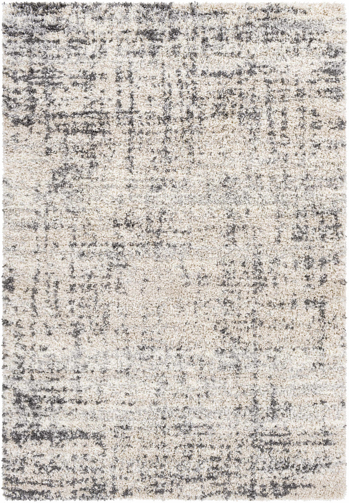 Calsib Ivory And gray Modern Abstract Design Area Rug