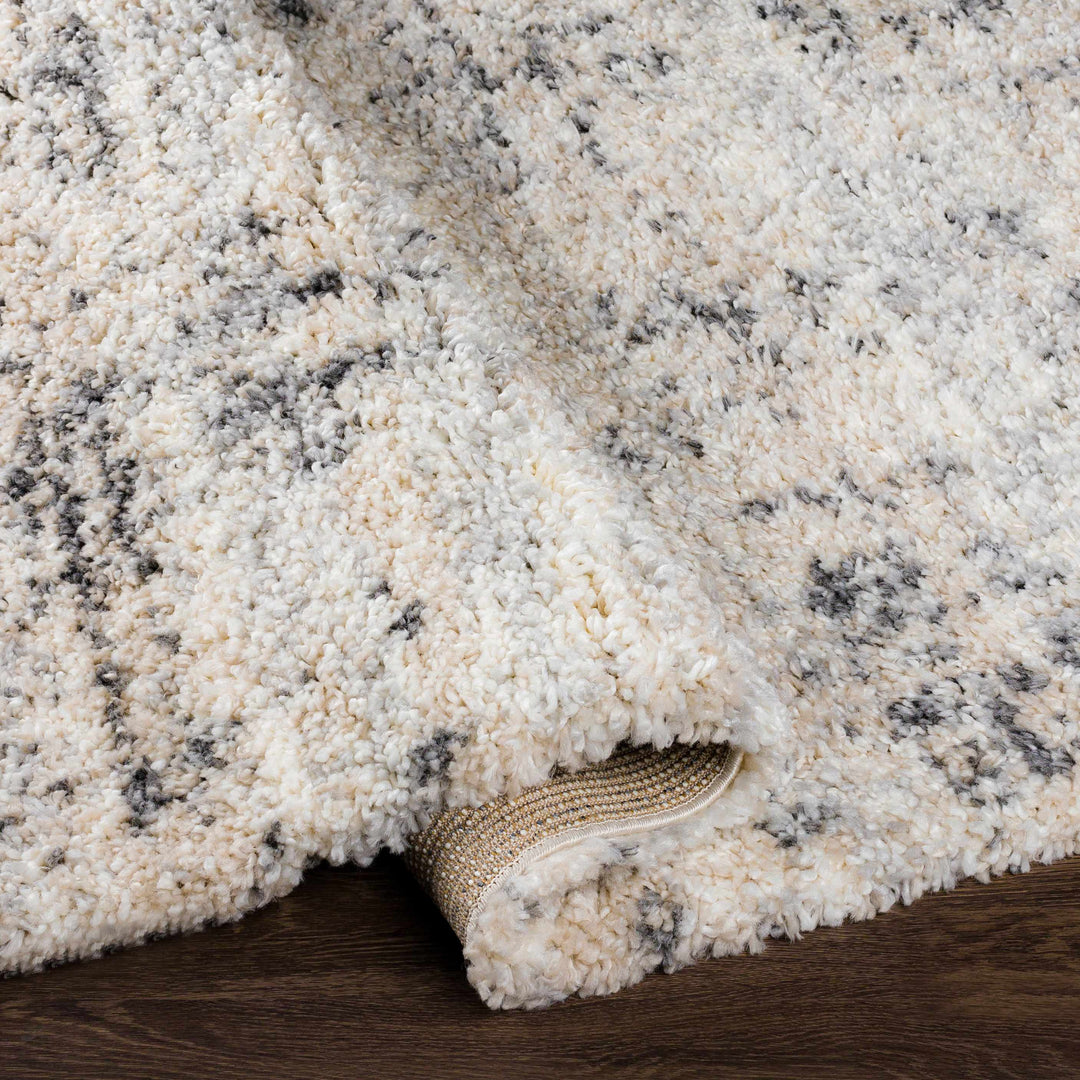 Calsib Ivory And gray Modern Abstract Design Area Rug