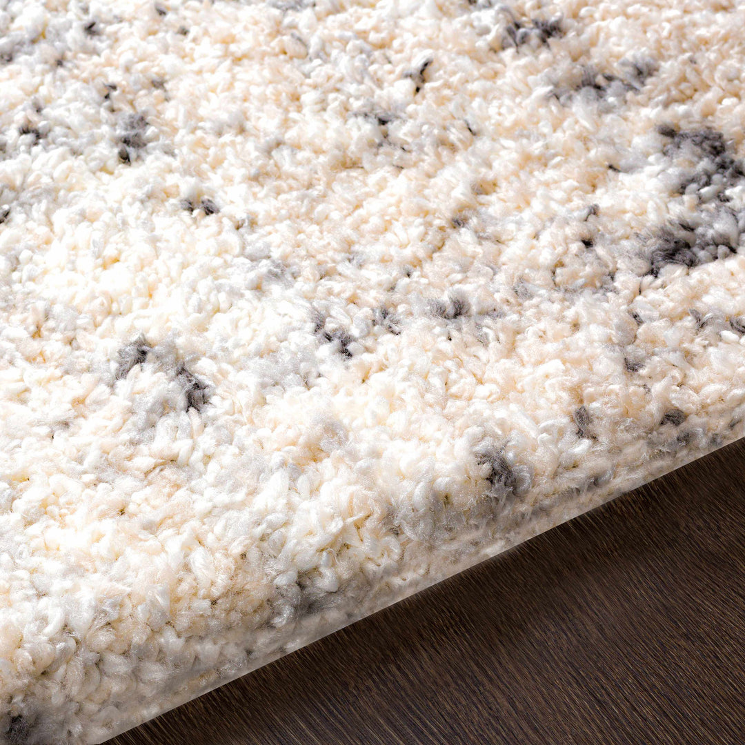 Calsib Ivory And gray Modern Abstract Design Area Rug