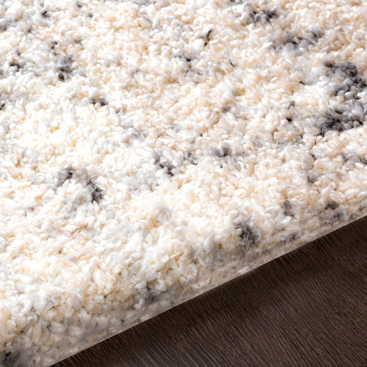 Calsib Ivory And gray Modern Abstract Design Area Rug