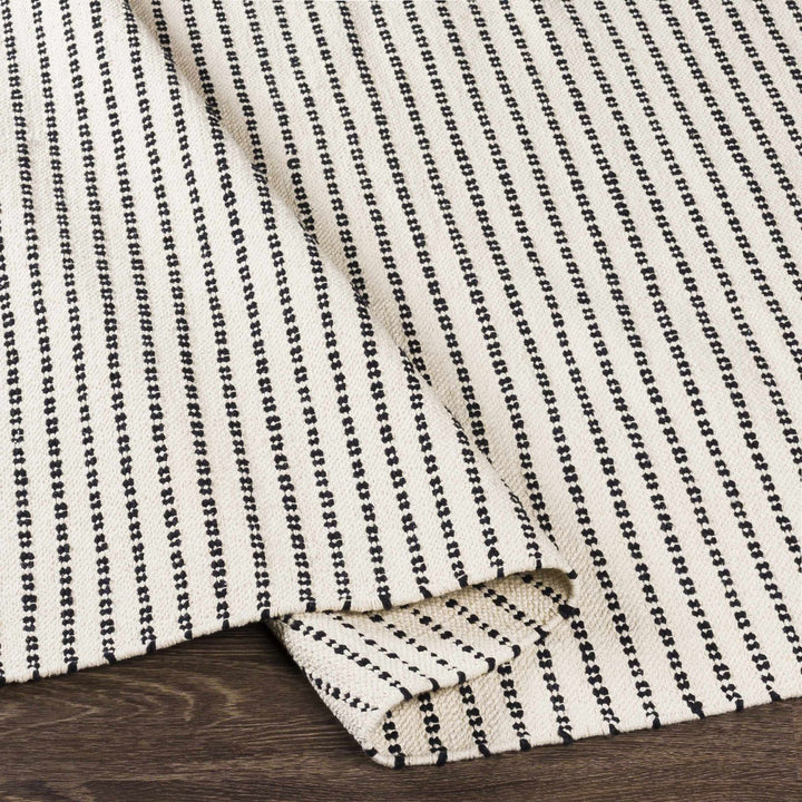 Calumpang Ivory And Black Modern Geometrical Hand Woven Area Rug - The Rug Decor