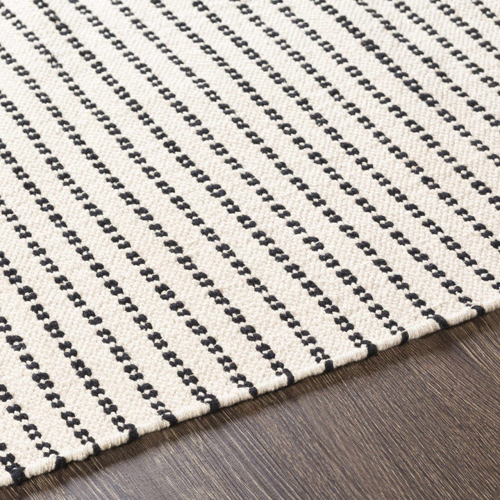 Calumpang Ivory And Black Modern Geometrical Hand Woven Area Rug - The Rug Decor
