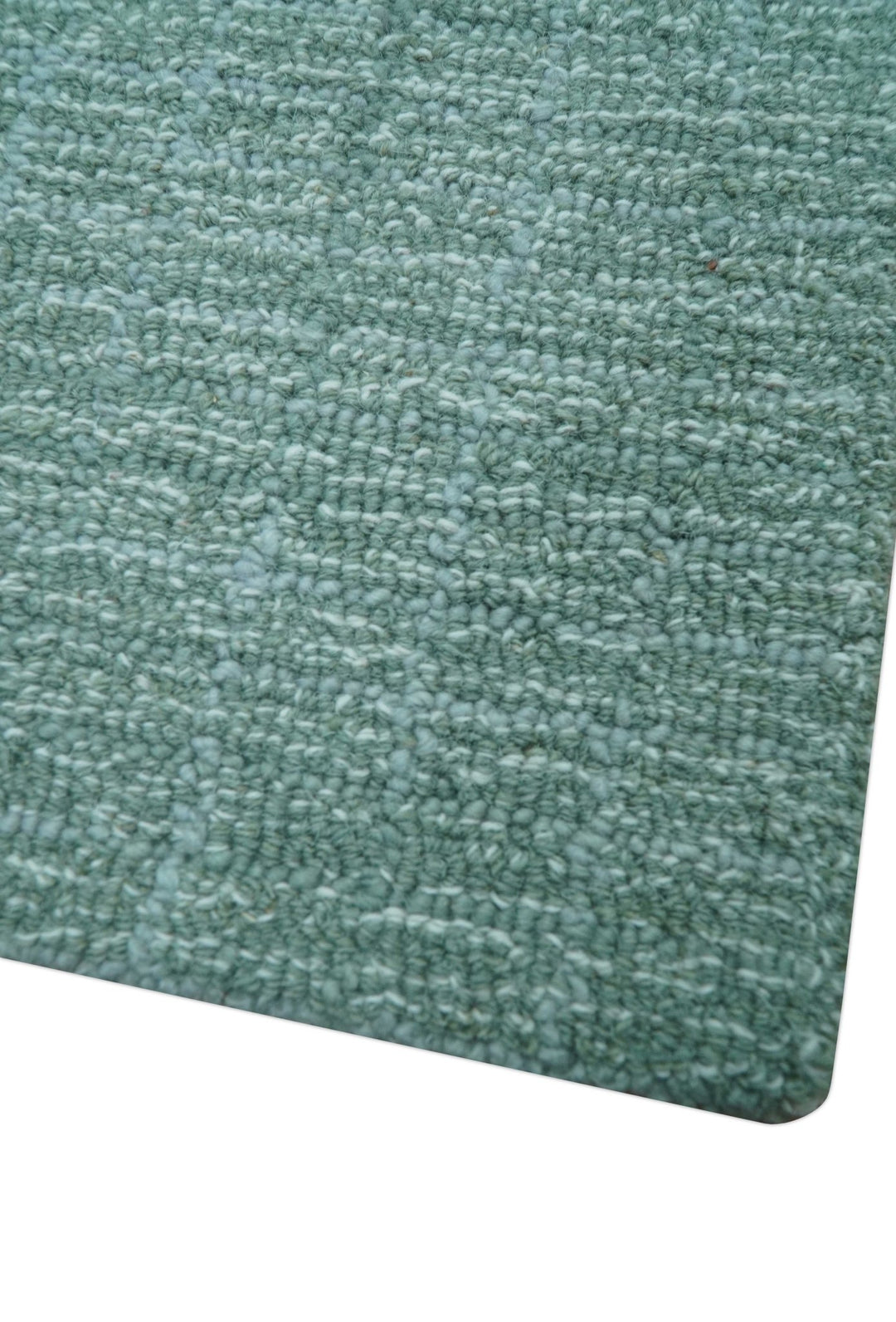 Cam Custom Made Modern Style Teal Hand Tufted Wool Rug - The Rug Decor