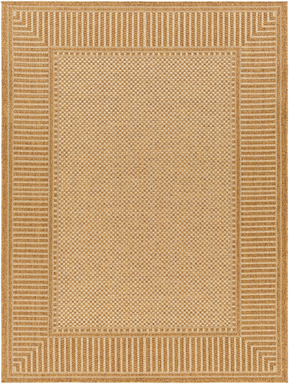 Camel And Beige Flatweave Faux Jute Rug - The Rug Decor