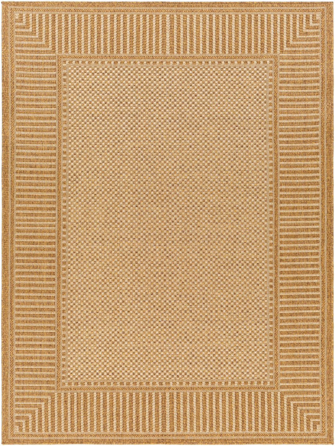 Camel And Beige Flatweave Faux Jute Rug - The Rug Decor