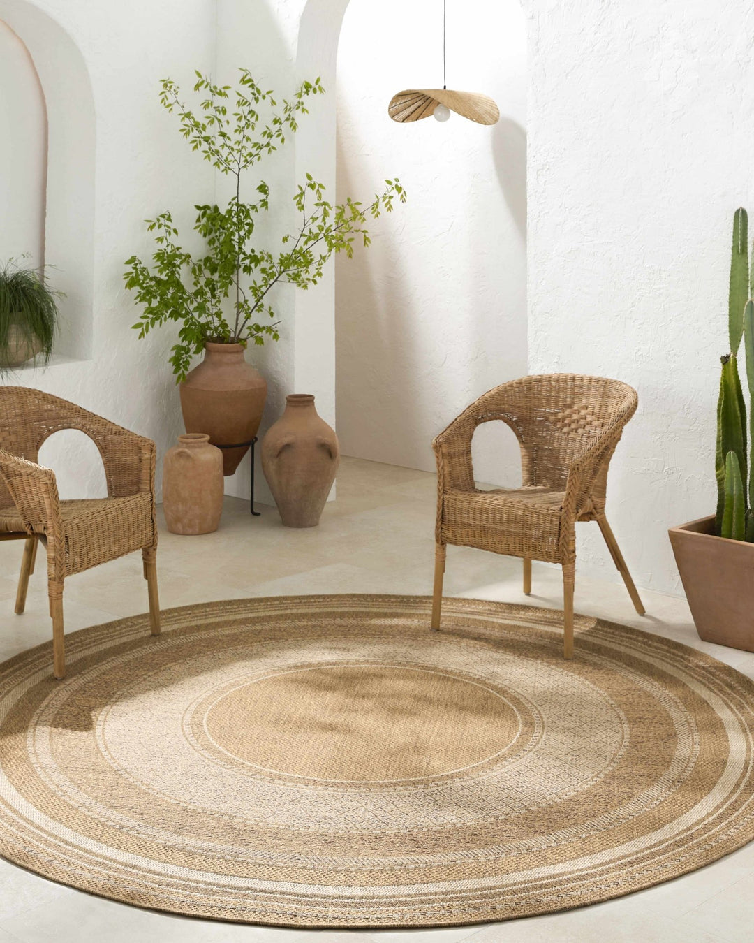 Camel And Beige Modern Style Jute Rug - The Rug Decor