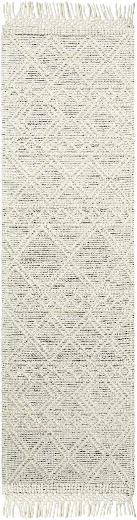 Cameo Scandi Bohemian Style Ivory Hand Woven Wool Rug - The Rug Decor