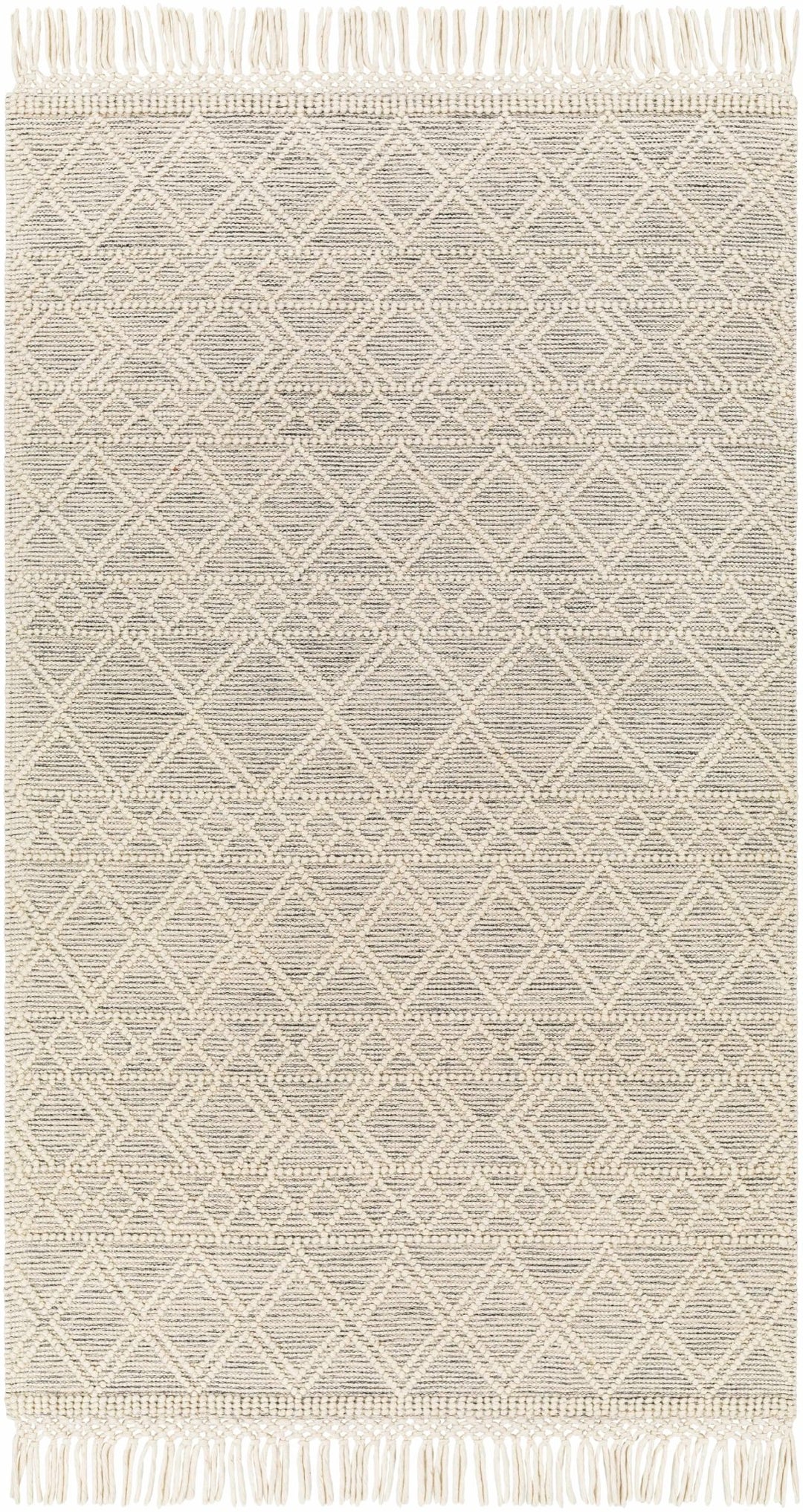 Cameo Scandi Bohemian Style Ivory Hand Woven Wool Rug - The Rug Decor