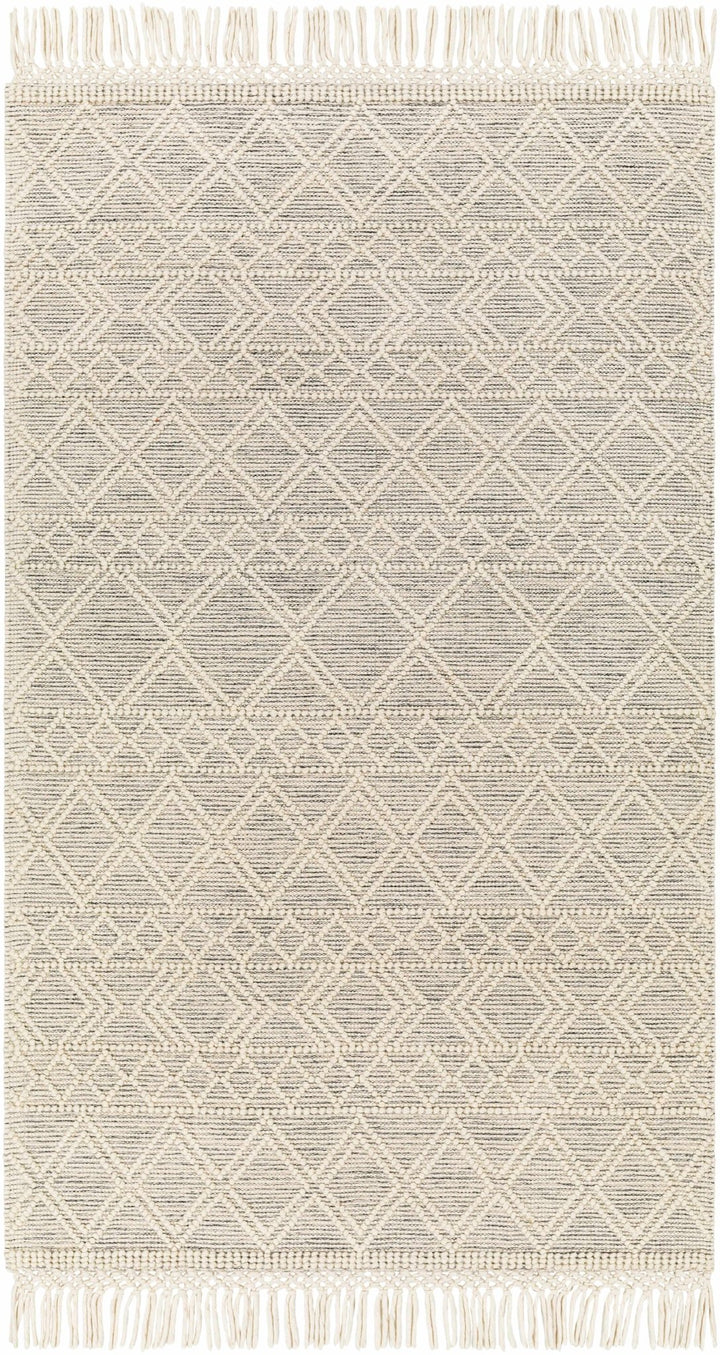 Cameo Scandi Bohemian Style Ivory Hand Woven Wool Rug - The Rug Decor