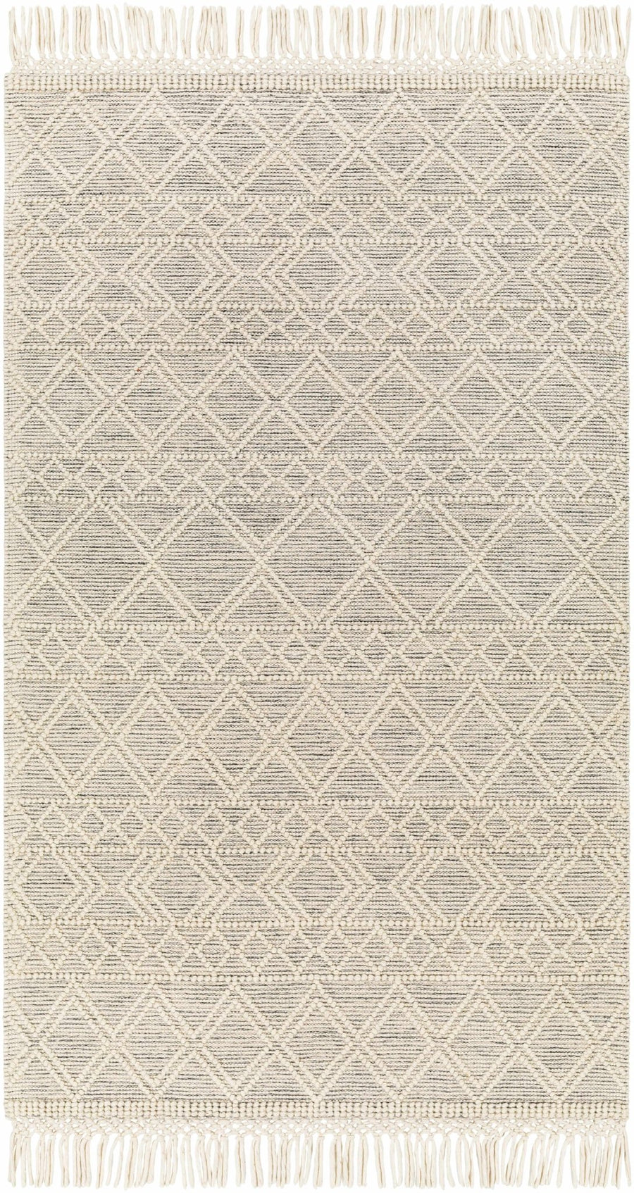 Cameo Scandi Bohemian Style Ivory Hand Woven Wool Rug - The Rug Decor