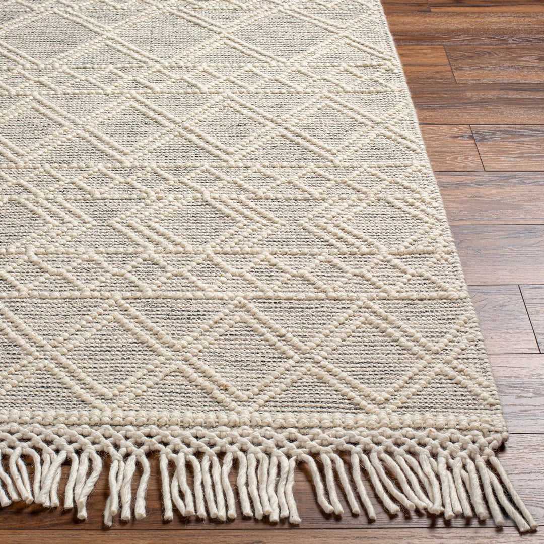 Cameo Scandi Bohemian Style Ivory Hand Woven Wool Rug - The Rug Decor