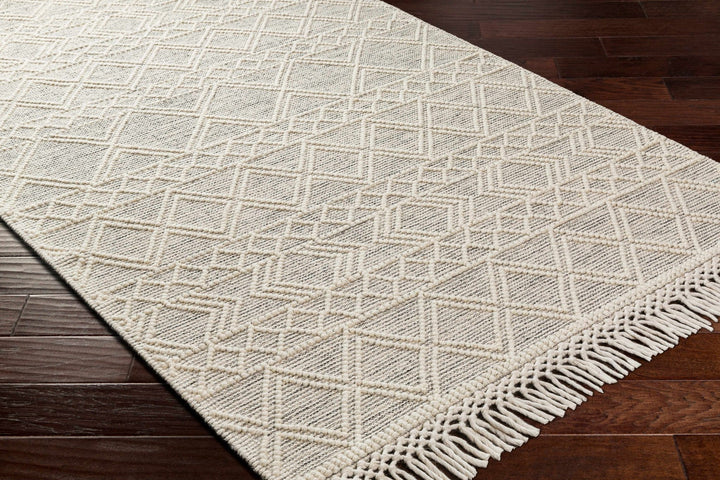 Cameo Scandi Bohemian Style Ivory Hand Woven Wool Rug - The Rug Decor