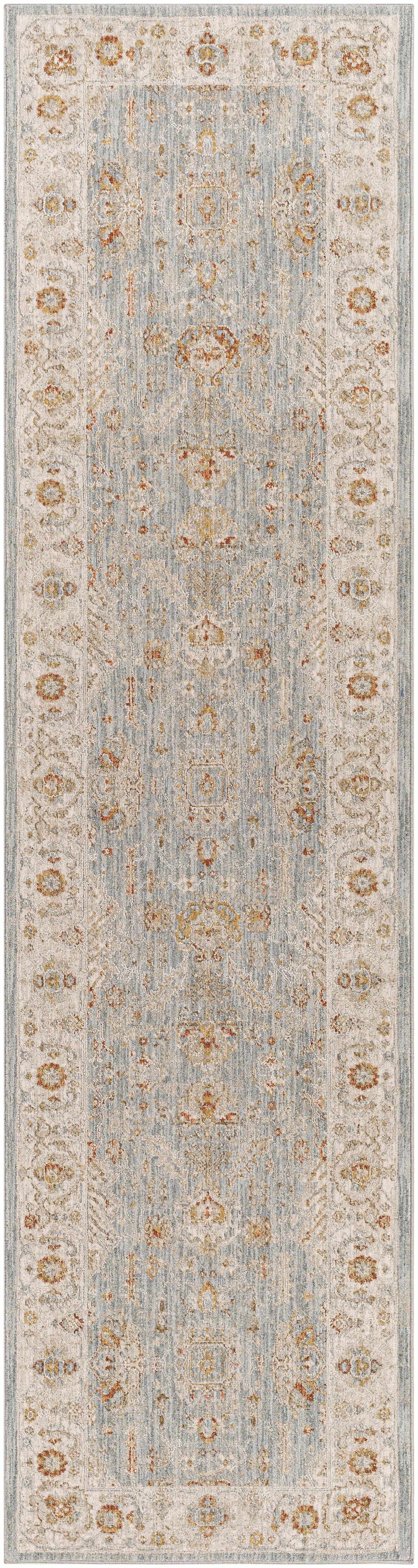 Camrose Blue And Ivory Traditional Style Area Rug