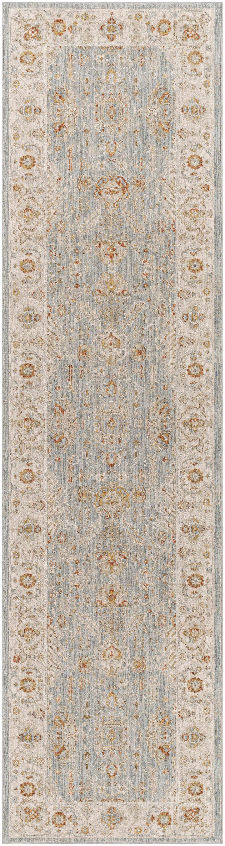 Camrose Blue And Ivory Traditional Style Area Rug