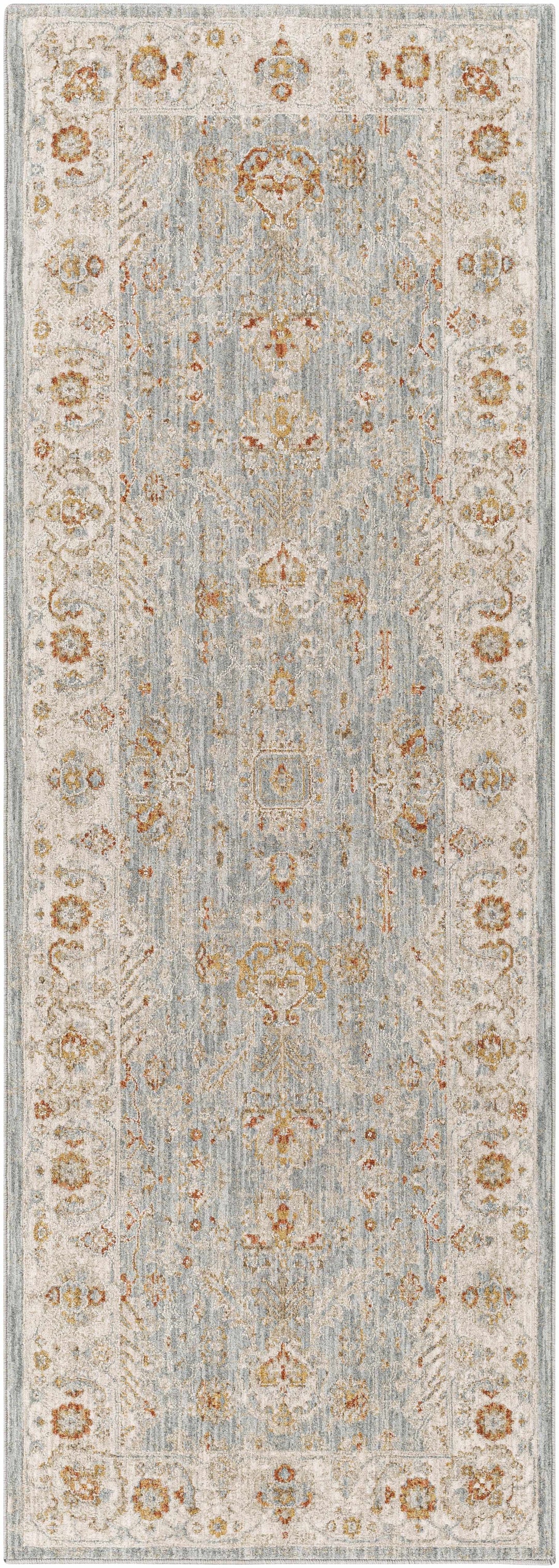 Camrose Blue And Ivory Traditional Style Area Rug
