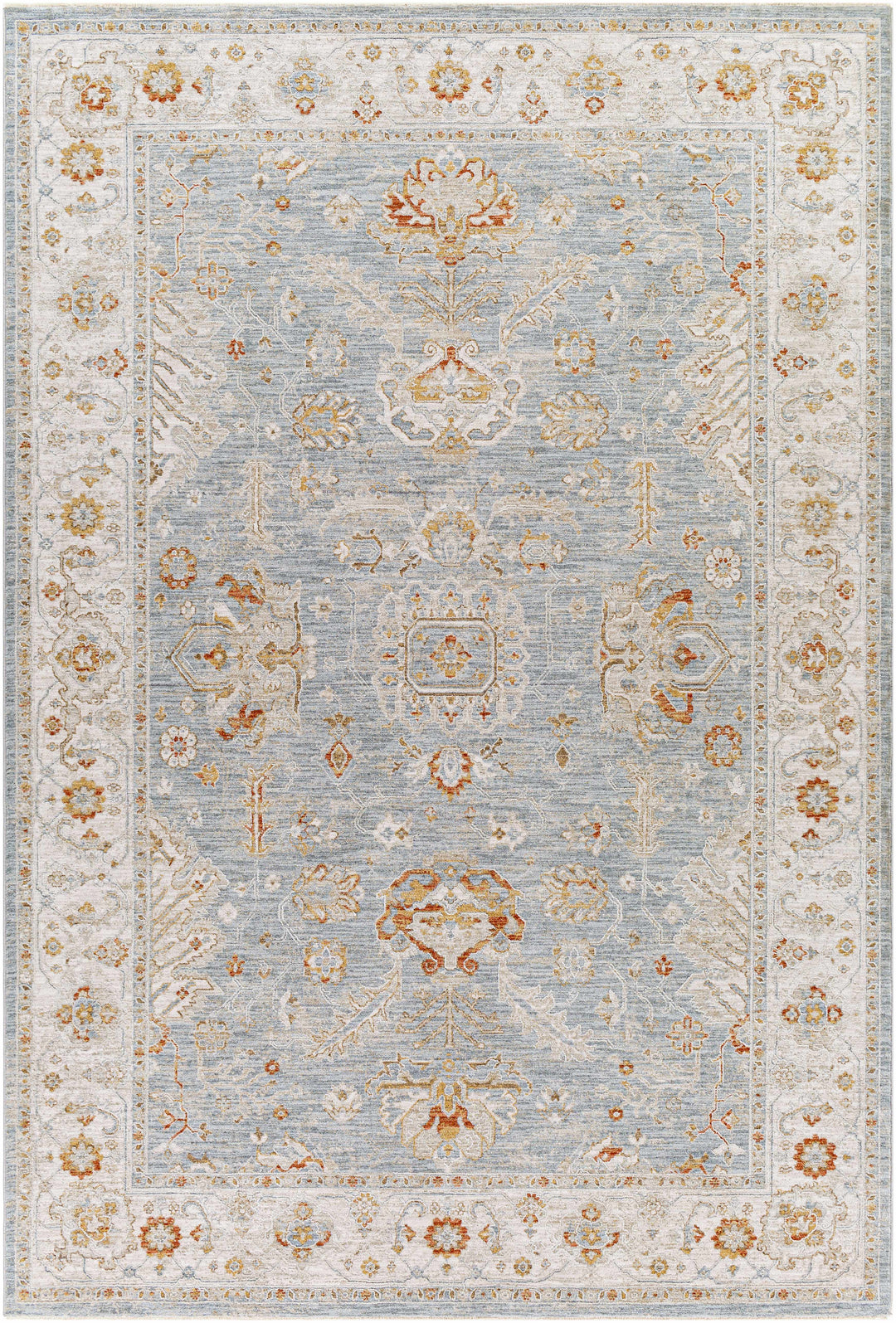 Camrose Blue And Ivory Traditional Style Area Rug