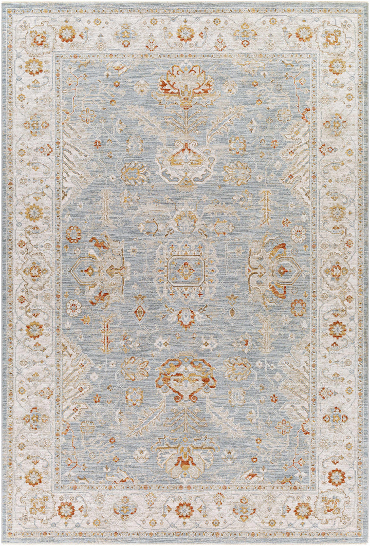 Camrose Blue And Ivory Traditional Style Area Rug