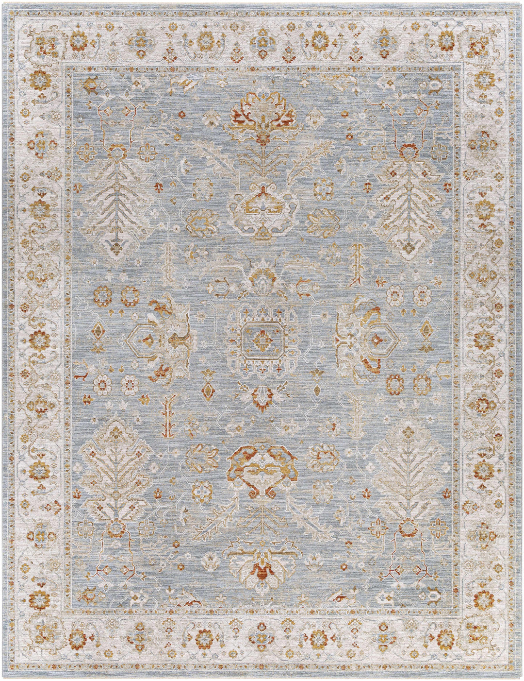 Camrose Blue And Ivory Traditional Style Area Rug