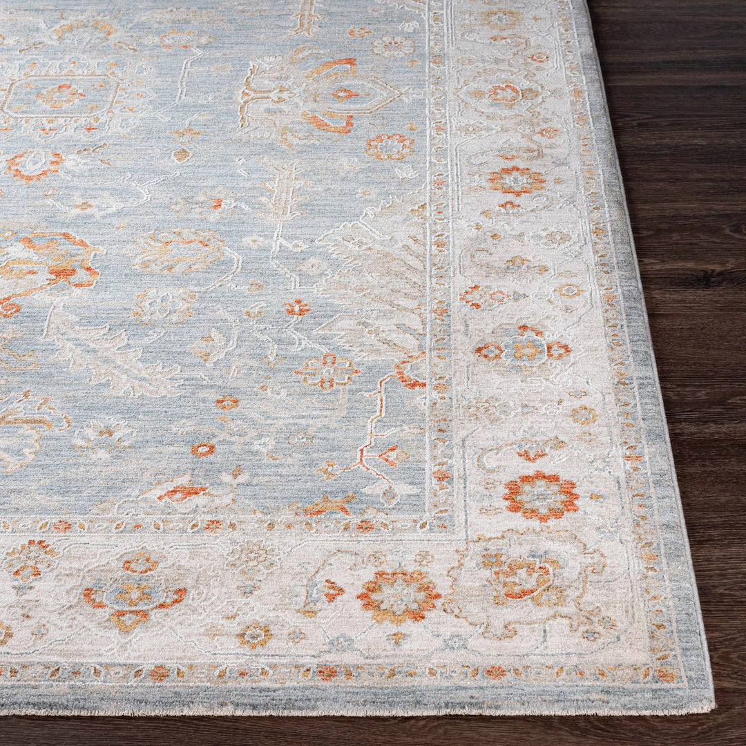 Camrose Blue And Ivory Traditional Style Area Rug