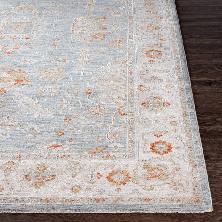 Camrose Blue And Ivory Traditional Style Area Rug