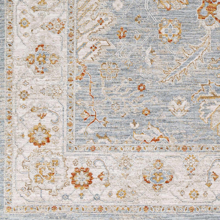 Camrose Blue And Ivory Traditional Style Area Rug