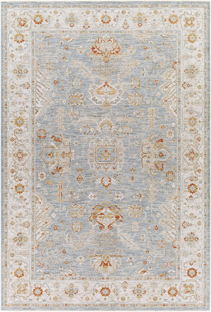 Camrose Blue And Ivory Traditional Style Area Rug - The Rug Decor