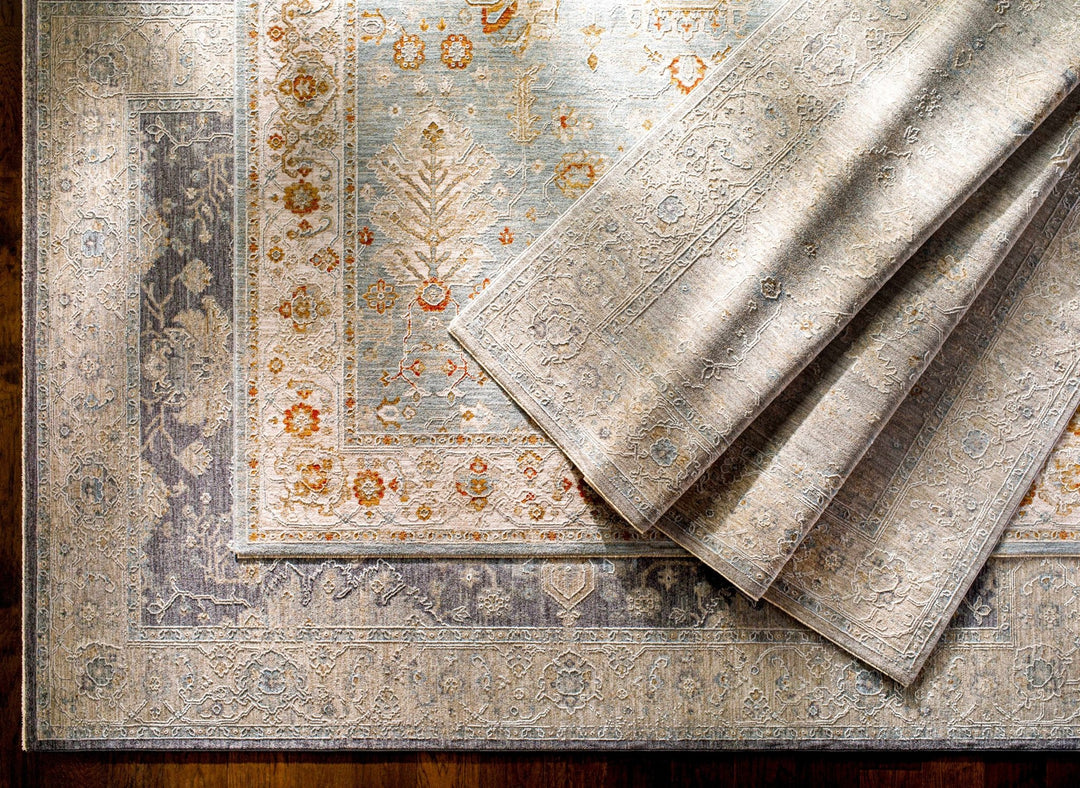 Camrose Blue And Ivory Traditional Style Area Rug - The Rug Decor