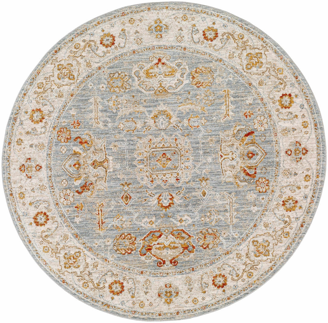 Camrose Blue And Ivory Traditional Style Area Rug - The Rug Decor